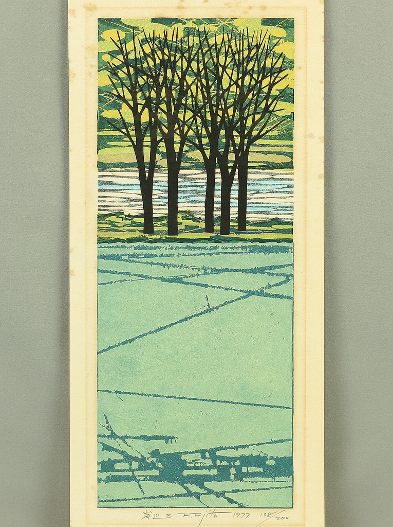美品 藤田不美夫 Fujita Fumio 「紅葉の林道」インテリア 限定 Fujita 美品 藤田不美夫 Fujita Fumio 「紅葉の林道」インテリア 限定 Fujita