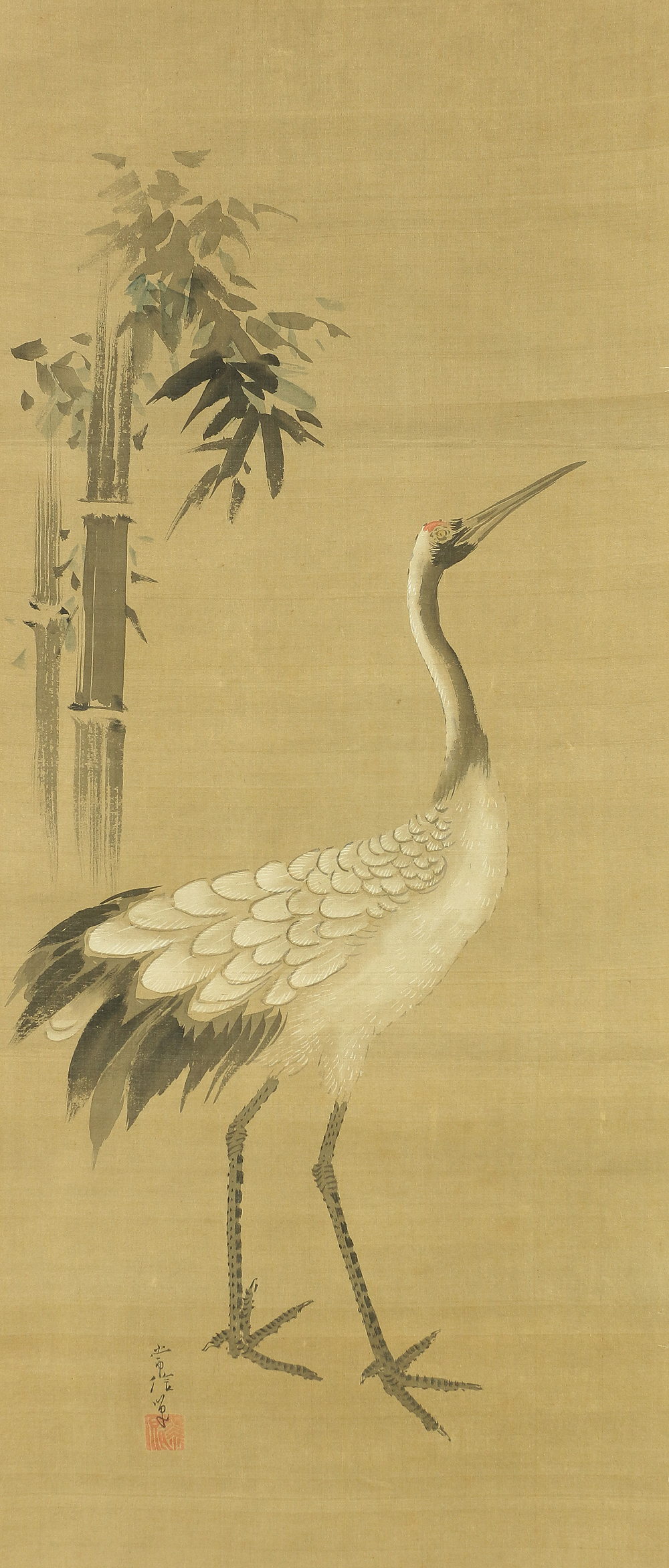 Chinese Painting of Herons Wall Scroll Set