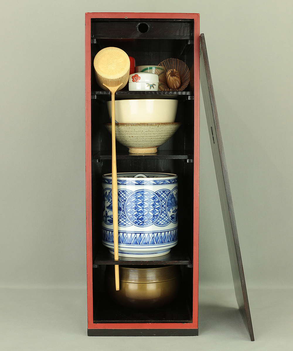 Portable Tea Ceremony Chest Box 'Tanzaku Bako' Tea Utensils 10pcs VA31 ...