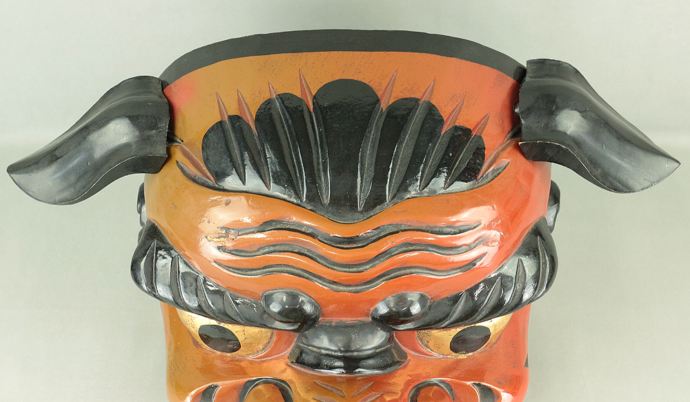 Suzu mural 獅子頭　Japanese lion head縁起物 獅子頭 Japanese lion head縁起物 獅子舞 座布団 獅子頭