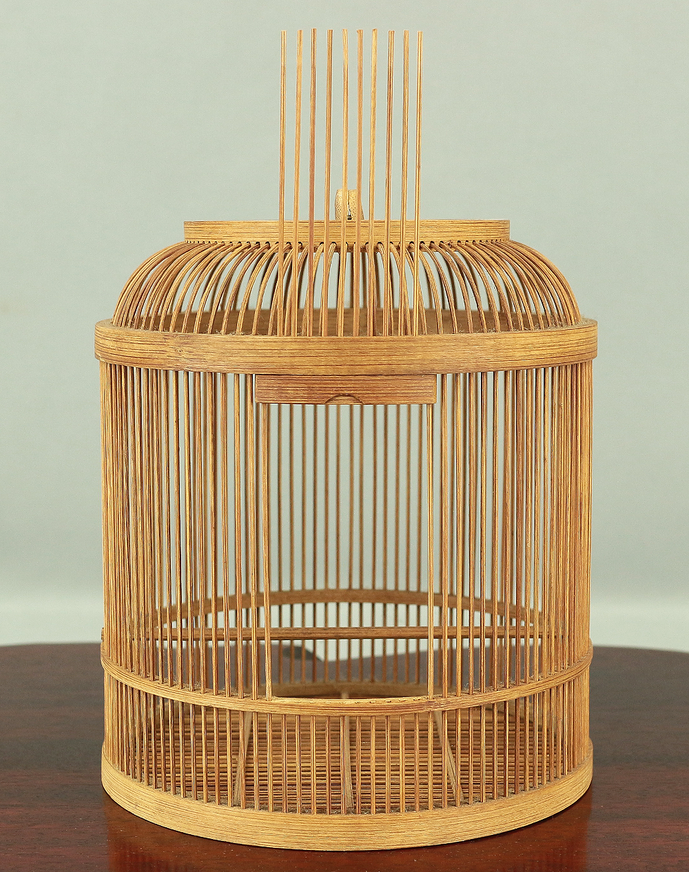 Japanese bamboo craft vintage handmade artisanal birdcage for